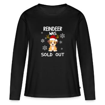 Noël - Renne a été vendu chien drôle - T-shirt manches longues Premium bio Femme - noir - Devant - Julia (174cm)