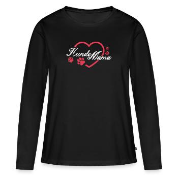 Hunde Mama Hundehalterin Geschenkidee - Frauen Premium Bio Langarmshirt - Schwarz - Vorne - Julia (174cm)