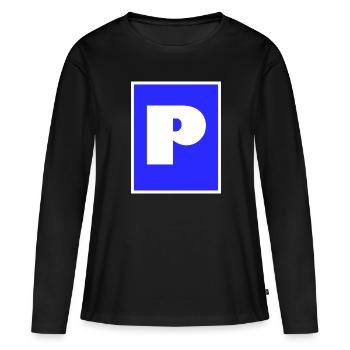 Ma place de parking - T-shirt manches longues Premium bio Femme - noir - Devant - Julia (174cm)