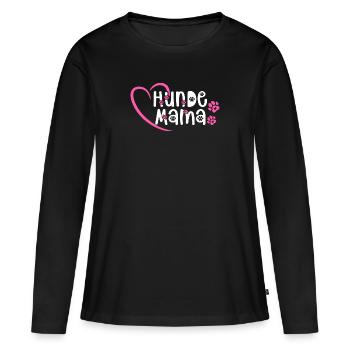 Hunde Mama Hundehalterin Geschenkidee - Frauen Premium Bio Langarmshirt - Schwarz - Vorne - Julia (174cm)