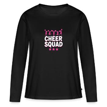 Cheerleading Cheer Squad Cheer Squad - Frauen Premium Bio Langarmshirt - Schwarz - Vorne - Julia (174cm)