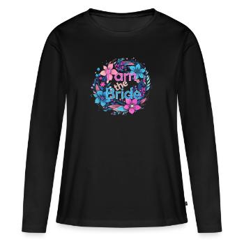 Bachelorette Party Outfit for the Bachelorette Party - Women's Premium Organic Long Sleeve Shirt - black - Front - Julia (174cm)