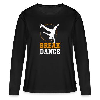Breakdance hip hop appui renversé bboying - T-shirt manches longues Premium bio Femme - noir - Devant - Julia (174cm)