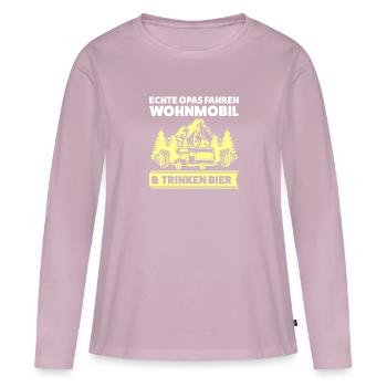 Camper Opa Camping Geschenk - Frauen Premium Bio Langarmshirt - Altrosa - Vorne - Julia (174cm)
