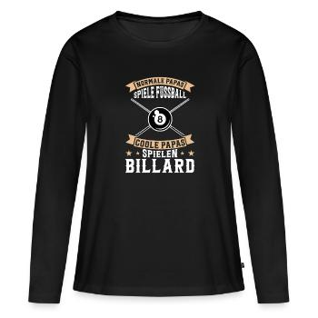 Vater Billard Billard Vater Billard Geschenk - Frauen Premium Bio Langarmshirt - Schwarz - Vorne - Julia (174cm)