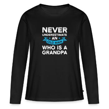 Großvater Großvater Großvater Geschenk - Frauen Premium Bio Langarmshirt - Schwarz - Vorne - Julia (174cm)