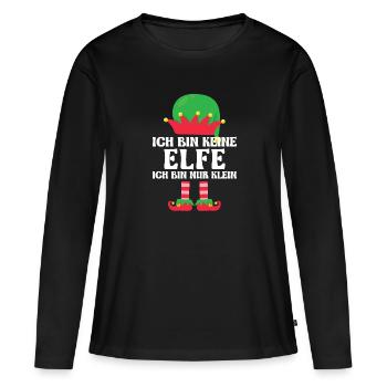 Weihnachten Elfe Elfen Geschenk - Frauen Premium Bio Langarmshirt - Schwarz - Vorne - Julia (174cm)