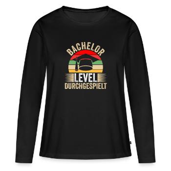 Bachelor Prüfung Bachelor Prüfung Geschenk - Frauen Premium Bio Langarmshirt - Schwarz - Vorne - Julia (174cm)