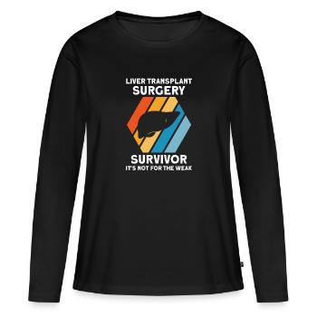 Lebertransplantation Chirurgie Lebertransplantatio - Frauen Premium Bio Langarmshirt - Schwarz - Vorne - Julia (174cm)