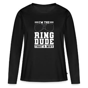 Ring Bär Ring Ring Sicherheit Ring Geck Geschenk - Frauen Premium Bio Langarmshirt - Schwarz - Vorne - Julia (174cm)