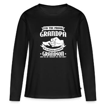 Opa Opa Opa Geschenk - Frauen Premium Bio Langarmshirt - Schwarz - Vorne - Julia (174cm)