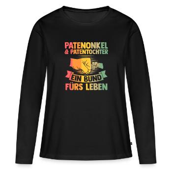 Opa & Enkel Familie Enkel Geschenk - Frauen Premium Bio Langarmshirt - Schwarz - Vorne - Julia (174cm)