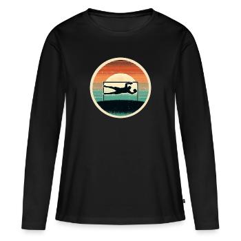 Gardien de but Gardien de but Football - T-shirt manches longues Premium bio Femme - noir - Devant - Julia (174cm)