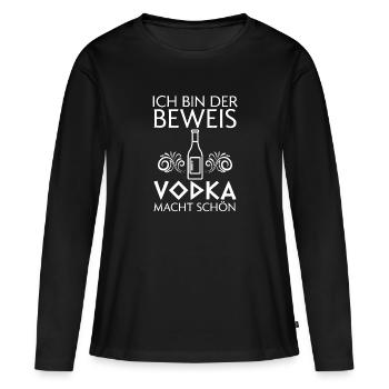 Vodka Alkohol Wodka Geschenk - Frauen Premium Bio Langarmshirt - Schwarz - Vorne - Julia (174cm)