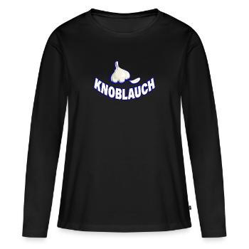 AIL - T-shirt manches longues Premium bio Femme - noir - Devant - Julia (174cm)