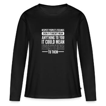 Mobbing - Frauen Premium Bio Langarmshirt - Schwarz - Vorne - Julia (174cm)