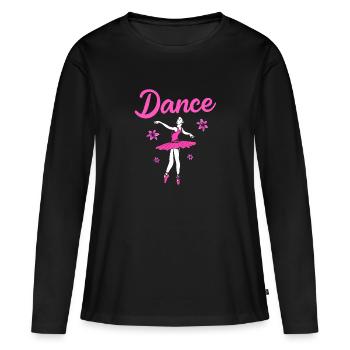 Danseuse de ballet - T-shirt manches longues Premium bio Femme - noir - Devant - Julia (174cm)