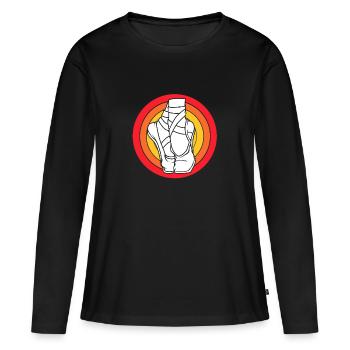 Danseuse de ballet - T-shirt manches longues Premium bio Femme - noir - Devant - Julia (174cm)