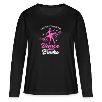 Danseuse de ballet - T-shirt manches longues Premium bio Femme - noir - Devant - Julia (174cm)