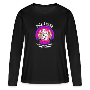 Sorcier - T-shirt manches longues Premium bio Femme - noir - Devant - Julia (174cm)