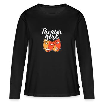 Théâtre Acteur Acteur Actrice Actrice - T-shirt manches longues Premium bio Femme - noir - Devant - Julia (174cm)