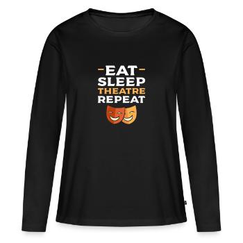 Théâtre - T-shirt manches longues Premium bio Femme - noir - Devant - Julia (174cm)