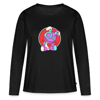 Vaudou - T-shirt manches longues Premium bio Femme - noir - Devant - Julia (174cm)