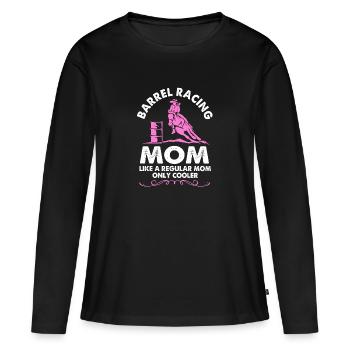 Rodéo - T-shirt manches longues Premium bio Femme - noir - Devant - Julia (174cm)