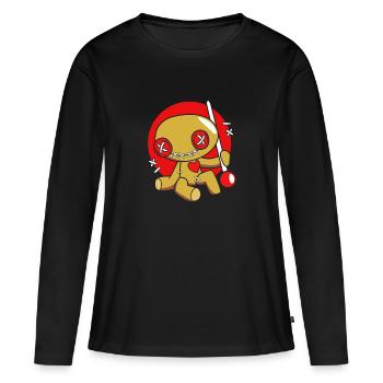 Poupée vaudou - T-shirt manches longues Premium bio Femme - noir - Devant - Julia (174cm)