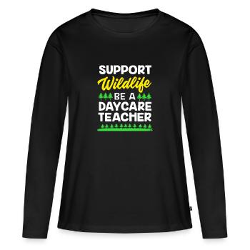 Daycare Center Education Educator Educator - Women's Premium Organic Long Sleeve Shirt - black - Front - Julia (174cm)