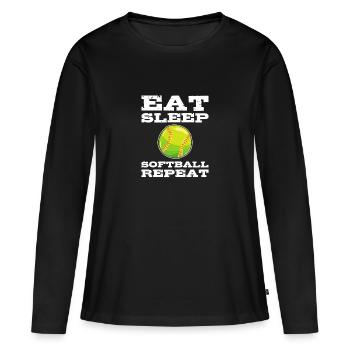 Softball Joueurs de softball - T-shirt manches longues Premium bio Femme - noir - Devant - Julia (174cm)