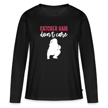 Softball Joueurs de softball - T-shirt manches longues Premium bio Femme - noir - Devant - Julia (174cm)