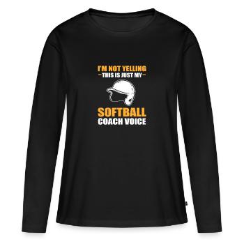 Softball Joueurs de softball - T-shirt manches longues Premium bio Femme - noir - Devant - Julia (174cm)