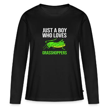 Grasshopper - Women's Premium Organic Long Sleeve Shirt - black - Front - Julia (174cm)
