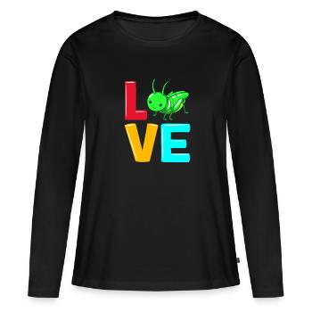 Grasshopper - Women's Premium Organic Long Sleeve Shirt - black - Front - Julia (174cm)