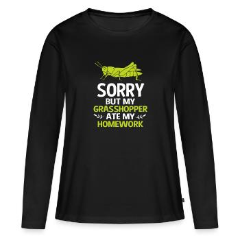 Grasshopper grasshopper - Women's Premium Organic Long Sleeve Shirt - black - Front - Julia (174cm)