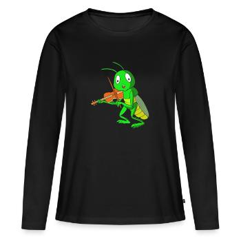 Grasshopper grasshopper - Women's Premium Organic Long Sleeve Shirt - black - Front - Julia (174cm)