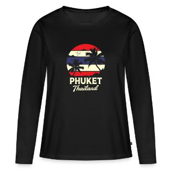 Thaïlande Langue thaïlandaise - T-shirt manches longues Premium bio Femme - noir - Devant - Julia (174cm)