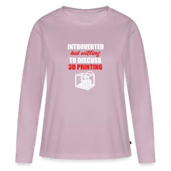3D Druck - Frauen Premium Bio Langarmshirt - Altrosa - Vorne - Julia (174cm)