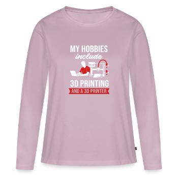 3D Druck Drucken Prototyp - Frauen Premium Bio Langarmshirt - Altrosa - Vorne - Julia (174cm)