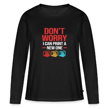 3D Druck Drucken Prototyp - Frauen Premium Bio Langarmshirt - Schwarz - Vorne - Julia (174cm)