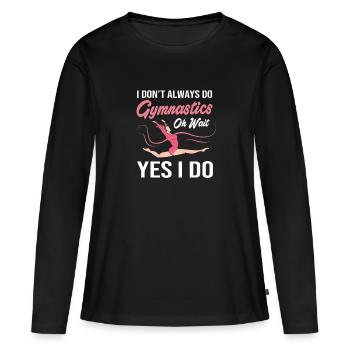 Athlétisme - T-shirt manches longues Premium bio Femme - noir - Devant - Julia (174cm)
