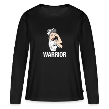 Lung Cancer Warrior Warrior - Women's Premium Organic Long Sleeve Shirt - black - Front - Julia (174cm)