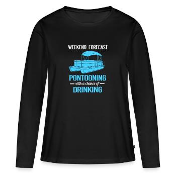 Bateau ponton Bateau Bateaux - T-shirt manches longues Premium bio Femme - noir - Devant - Julia (174cm)