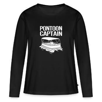 Bateau ponton Bateau Bateaux - T-shirt manches longues Premium bio Femme - noir - Devant - Julia (174cm)