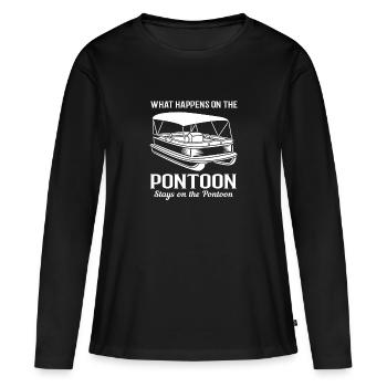 Bateau ponton Bateau Bateaux - T-shirt manches longues Premium bio Femme - noir - Devant - Julia (174cm)