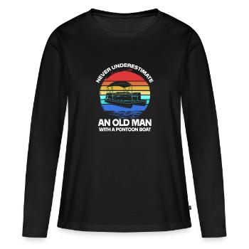 Bateau ponton Bateau Bateaux - T-shirt manches longues Premium bio Femme - noir - Devant - Julia (174cm)