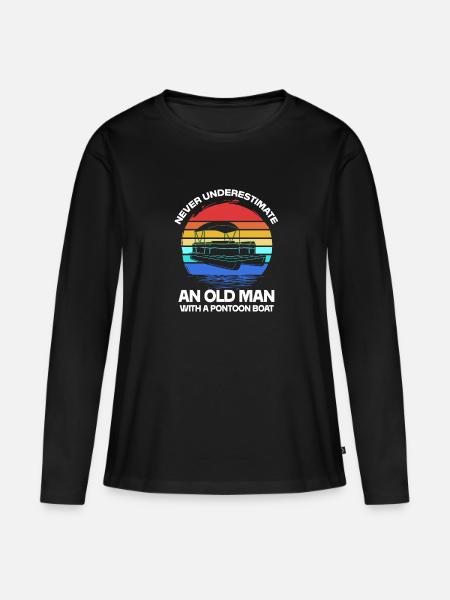 Pontonboot Boot Boote - Frauen Premium Bio Langarmshirt - Schwarz