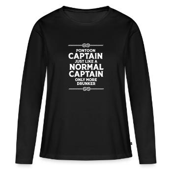 Bateau ponton Bateau Bateaux - T-shirt manches longues Premium bio Femme - noir - Devant - Julia (174cm)
