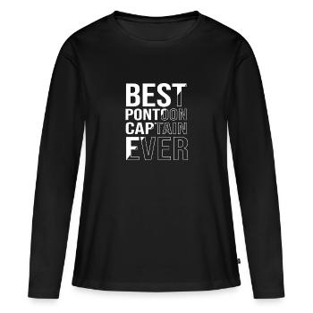 Bateau ponton Bateau Bateaux - T-shirt manches longues Premium bio Femme - noir - Devant - Julia (174cm)